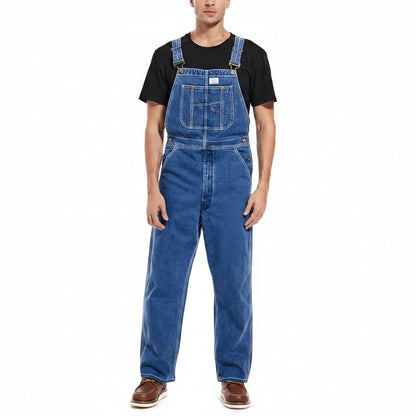 💝💝Last Day Promotion🔥Men's Denim Bib Overalls,  Workwear with Adjustable Straps and Convenient Tool Pockets
