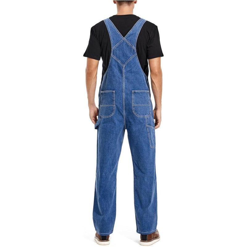 💝💝Last Day Promotion🔥Men's Denim Bib Overalls,  Workwear with Adjustable Straps and Convenient Tool Pockets