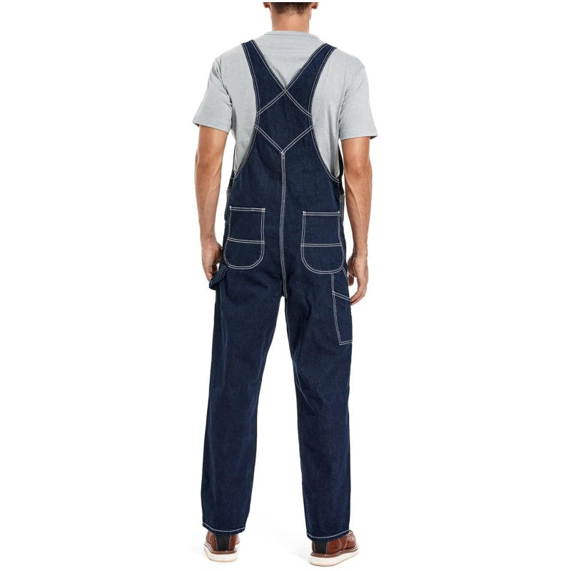 💝💝Last Day Promotion🔥Men's Denim Bib Overalls,  Workwear with Adjustable Straps and Convenient Tool Pockets