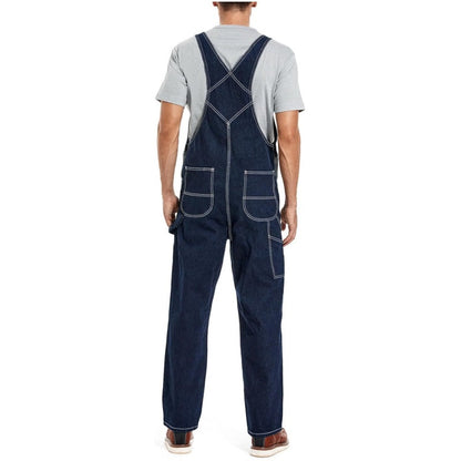💝💝Last Day Promotion🔥Men's Denim Bib Overalls,  Workwear with Adjustable Straps and Convenient Tool Pockets
